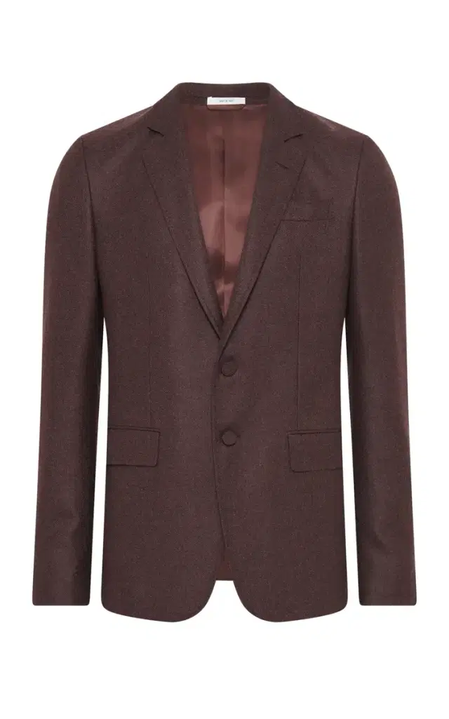 GABRIELA HEARST Irving Jacket in Burnt Sienna Wool Cashmere Flannel