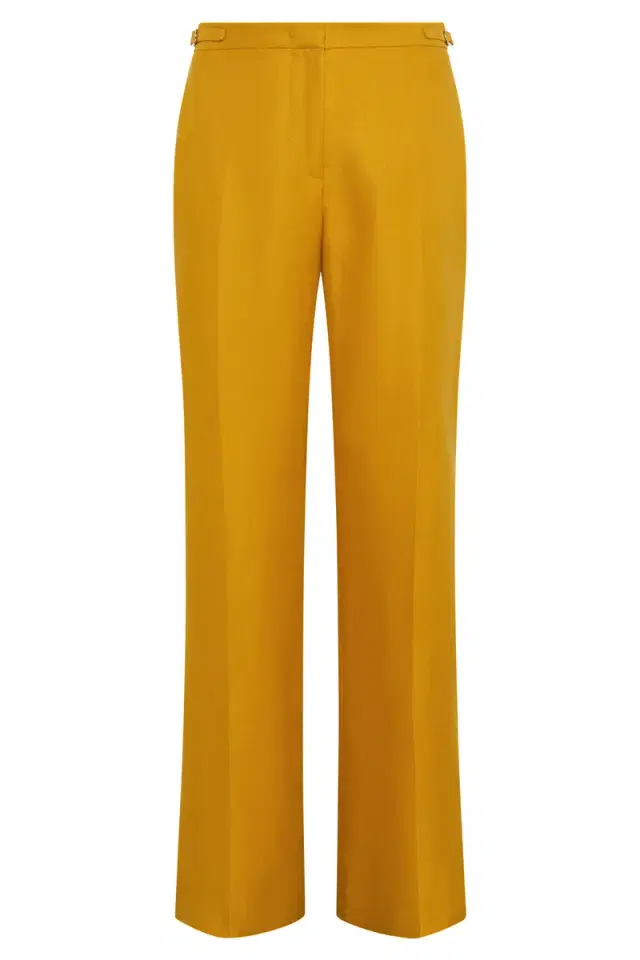 Gabriela Hearst Vesta Flare Pant in Golden Birch Linen Twill