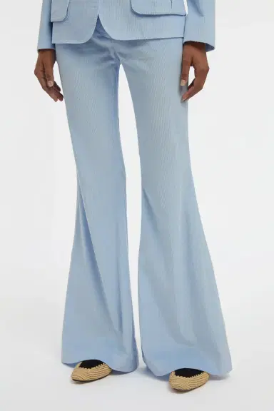 Gabriela Hearst Ianthe Flare Pant in Light Blue Sea Island Cotton Corduroy | Thumbnail 5