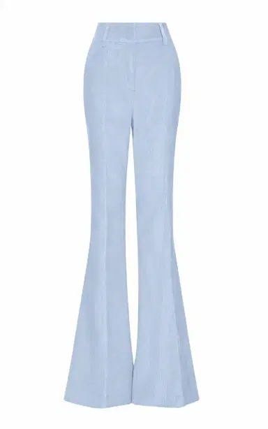 Gabriela Hearst Ianthe Flare Pant in Light Blue Sea Island Cotton Corduroy | Thumbnail 1