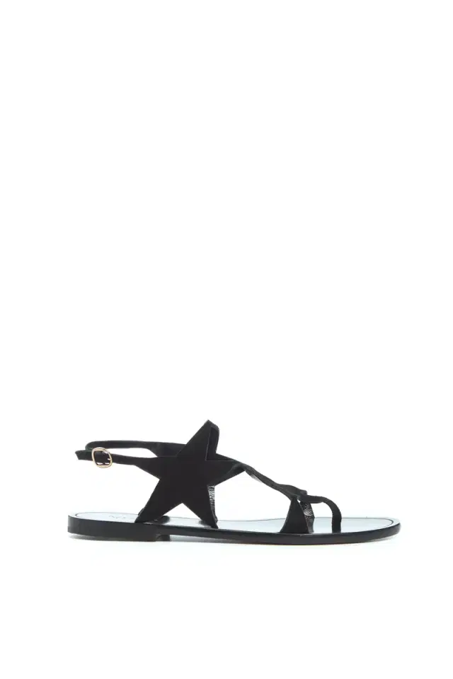 Gabriela Hearst Star Sandal in Black Suede