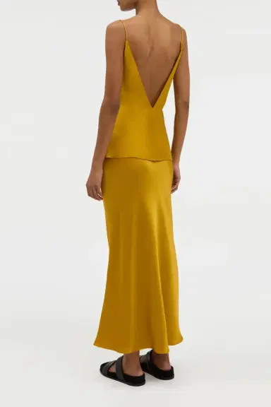 Gabriela Hearst Frei Maxi Skirt in Golden Birch Silk Satin | Thumbnail 5 Gabriela Hearst Frei Maxi Skirt in Golden Birch Silk Satin | Thumbnail 5