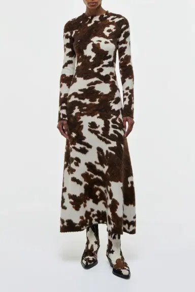 Gabriela Hearst Atticus Knit Maxi Dress in Cognac Multi Cashmere | Thumbnail 3 Gabriela Hearst Atticus Knit Maxi Dress in Cognac Multi Cashmere | Thumbnail 3