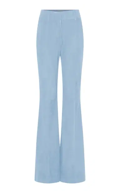 Gabriela Hearst Rhein Flare Pant in Light Blue Suede | Thumbnail 1