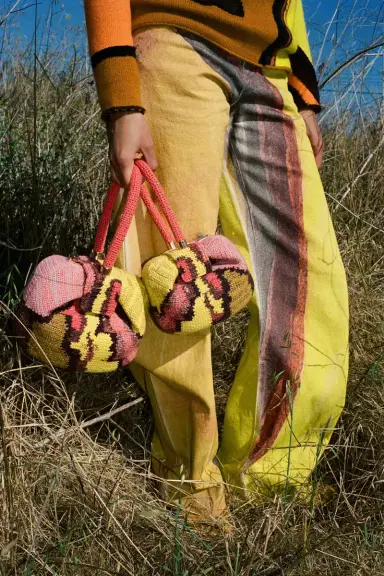 Gabriela Hearst Nina Bag in Earth Multi Crochet Cashmere | Thumbnail 6 Gabriela Hearst Nina Bag in Earth Multi Crochet Cashmere | Thumbnail 6