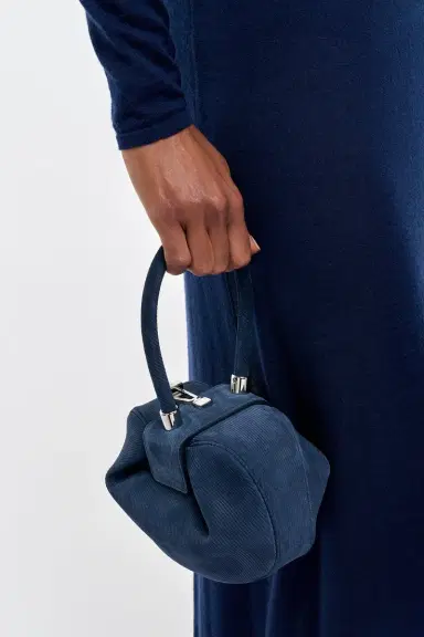 Gabriela Hearst Demi Bag in Electric Navy Suede Corduroy | Thumbnail 2 Gabriela Hearst Demi Bag in Electric Navy Suede Corduroy | Thumbnail 2