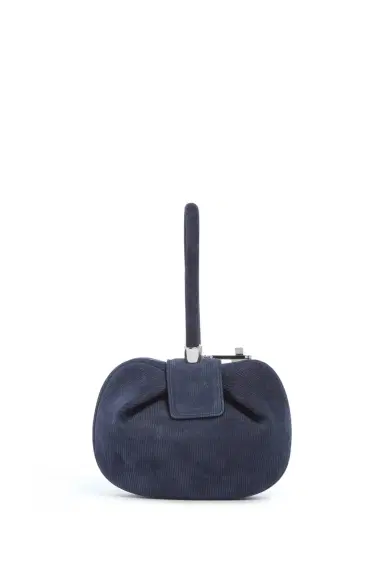 Gabriela Hearst Demi Bag in Electric Navy Suede Corduroy | Thumbnail 3 Gabriela Hearst Demi Bag in Electric Navy Suede Corduroy | Thumbnail 3