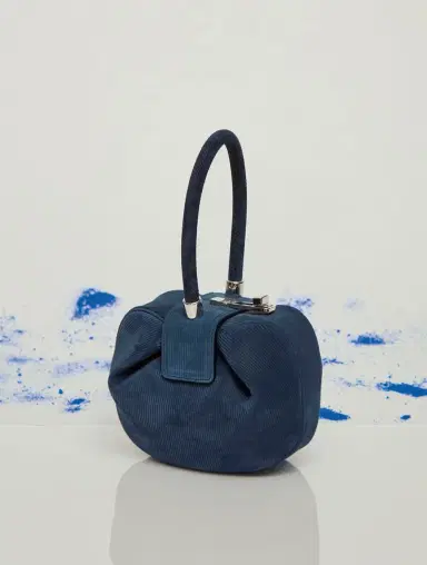 Gabriela Hearst Demi Bag in Electric Navy Suede Corduroy | Thumbnail 6 Gabriela Hearst Demi Bag in Electric Navy Suede Corduroy | Thumbnail 6