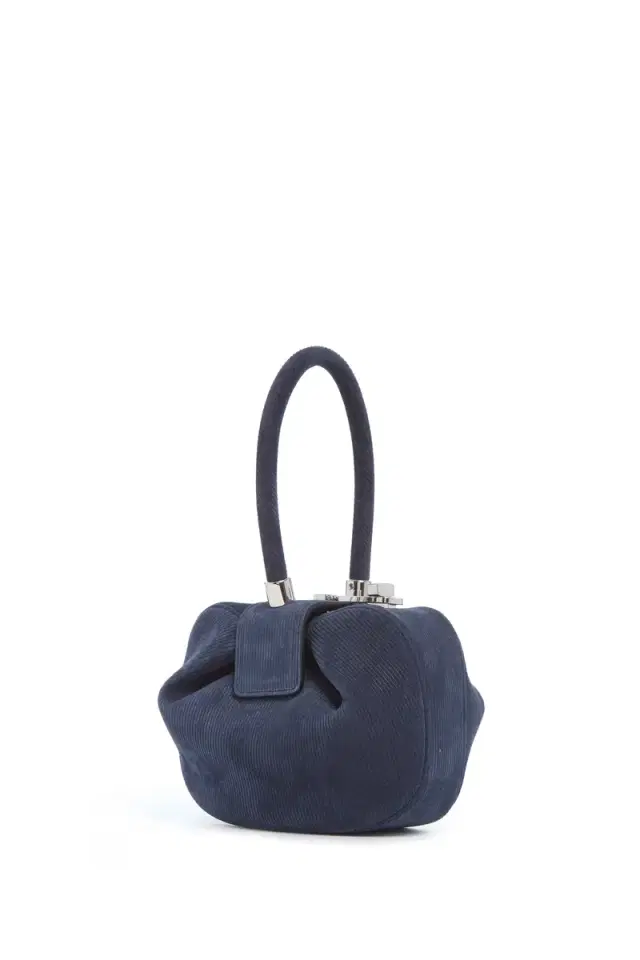 Gabriela Hearst Demi Bag in Electric Navy Suede Corduroy