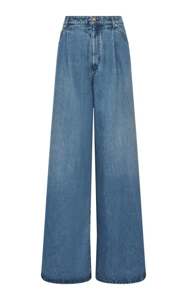 Gabriela Hearst Brenn Wide-leg Jean in Uruguayan Blue Recycled Cotton Denim