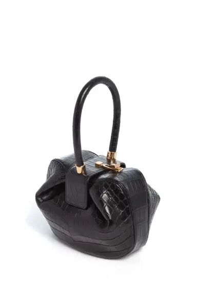 GABRIELA HEARST Nina Bag in Black Crocodile Leather | Thumbnail 3 GABRIELA HEARST Nina Bag in Black Crocodile Leather | Thumbnail 3