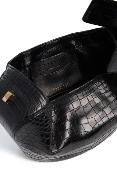 GABRIELA HEARST Nina Bag in Black Crocodile Leather | Thumbnail 4 GABRIELA HEARST Nina Bag in Black Crocodile Leather | Thumbnail 4