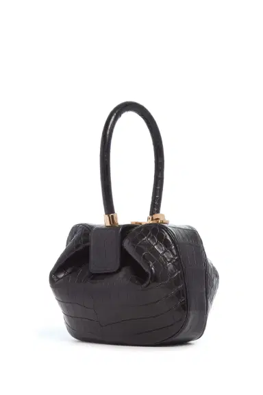 GABRIELA HEARST Nina Bag in Black Crocodile Leather | Thumbnail 1 GABRIELA HEARST Nina Bag in Black Crocodile Leather | Thumbnail 1