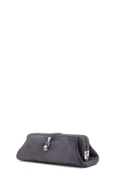 Gabriela Hearst Paola Clutch in Dark Grey Suede | Thumbnail 4 Gabriela Hearst Paola Clutch in Dark Grey Suede | Thumbnail 4