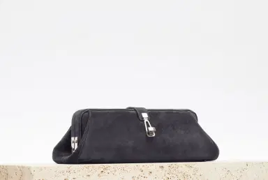 Gabriela Hearst Paola Clutch in Dark Grey Suede | Thumbnail 7 Gabriela Hearst Paola Clutch in Dark Grey Suede | Thumbnail 7