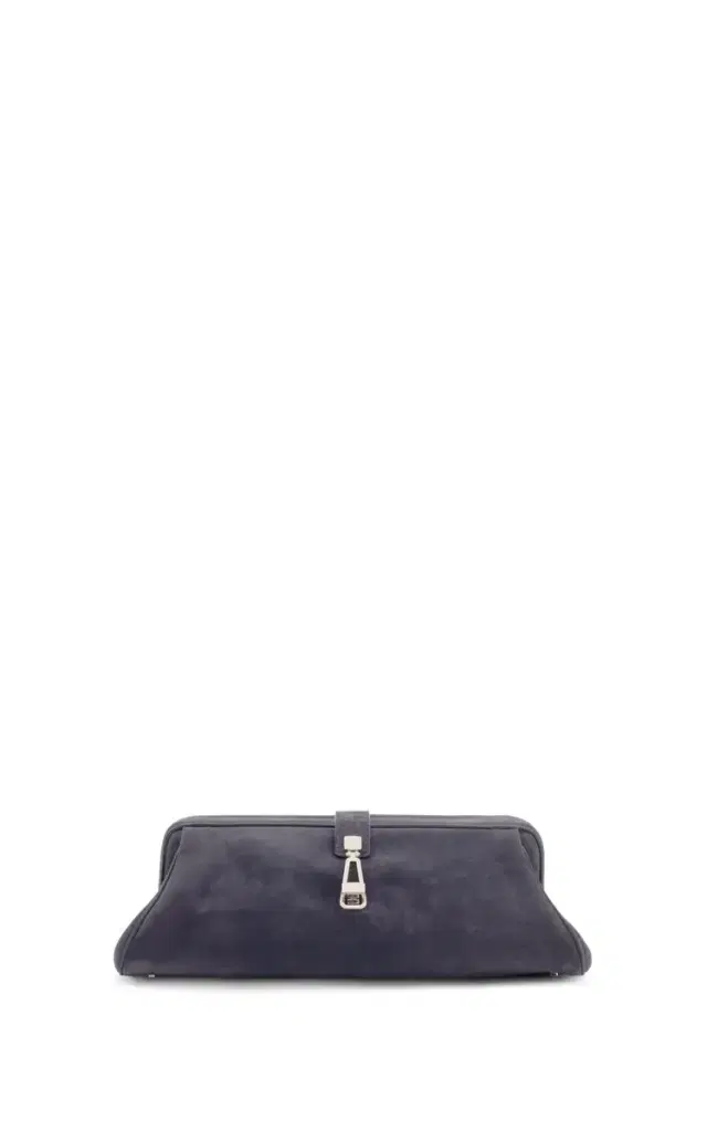 GABRIELA HEARST Paola Clutch in Dark Grey Suede