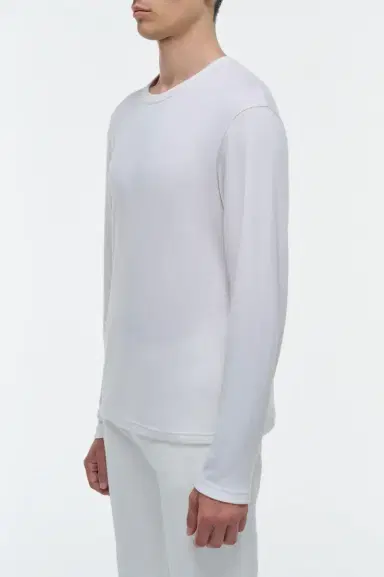 Gabriela Hearst Pacific Long Sleeve T-Shirt in Cashmere | Thumbnail 3