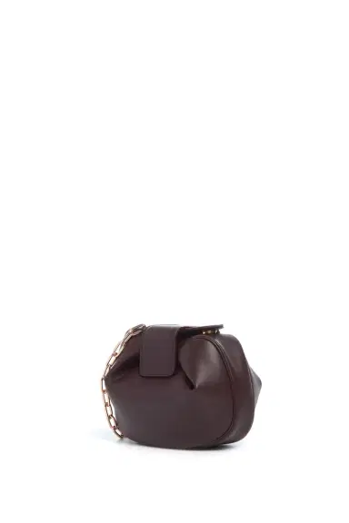 Gabriela Hearst Soft Demi Clutch with Chain in Bordeaux Nappa Leather | Thumbnail 1 Gabriela Hearst Soft Demi Clutch with Chain in Bordeaux Nappa Leather | Thumbnail 1