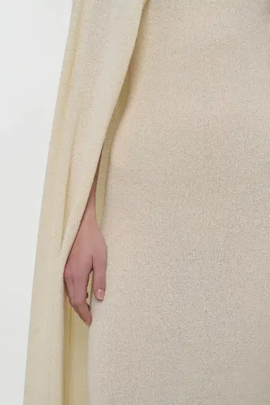 Gabriela Hearst Laleh Knit Cape in Off White Mulberry Silk | Thumbnail 11 Gabriela Hearst Laleh Knit Cape in Off White Mulberry Silk | Thumbnail 11