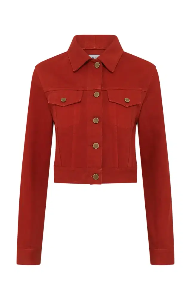 Gabriela Hearst Bronte Jacket in Antelope Orange Recycled Cotton Denim