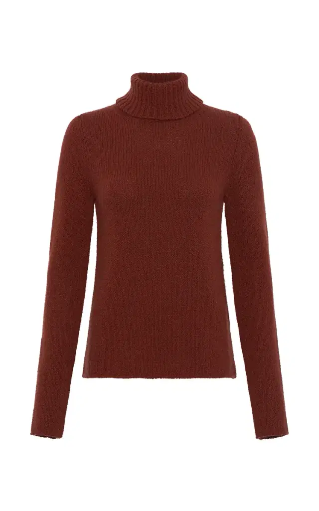 Gabriela Hearst Nelle Knit Turtleneck in Burnt Sienna Cashmere