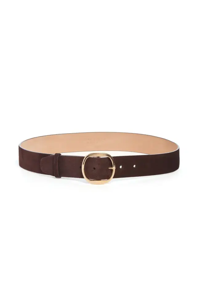 GABRIELA HEARST Elster Belt in Dark Brown Suede