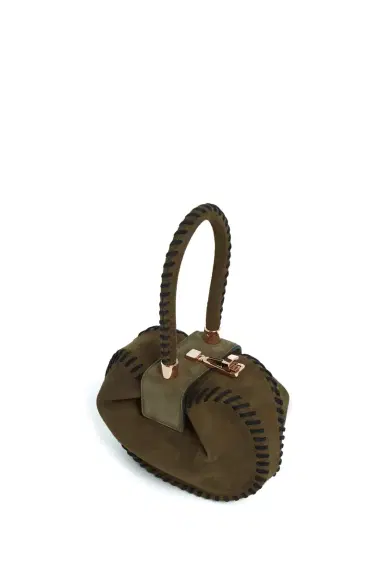Gabriela Hearst Whipstitch Demi Bag in Olive Suede | Thumbnail 3 Gabriela Hearst Whipstitch Demi Bag in Olive Suede | Thumbnail 3