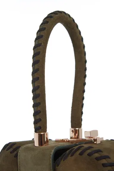 Gabriela Hearst Whipstitch Demi Bag in Olive Suede | Thumbnail 4 Gabriela Hearst Whipstitch Demi Bag in Olive Suede | Thumbnail 4