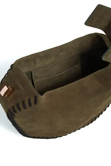 Gabriela Hearst Whipstitch Demi Bag in Olive Suede | Thumbnail 7 Gabriela Hearst Whipstitch Demi Bag in Olive Suede | Thumbnail 7