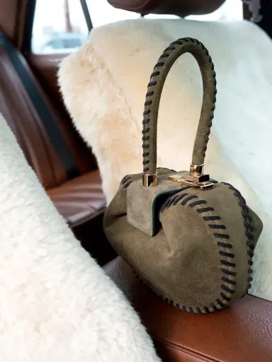 Gabriela Hearst Whipstitch Demi Bag in Olive Suede | Thumbnail 9 Gabriela Hearst Whipstitch Demi Bag in Olive Suede | Thumbnail 9