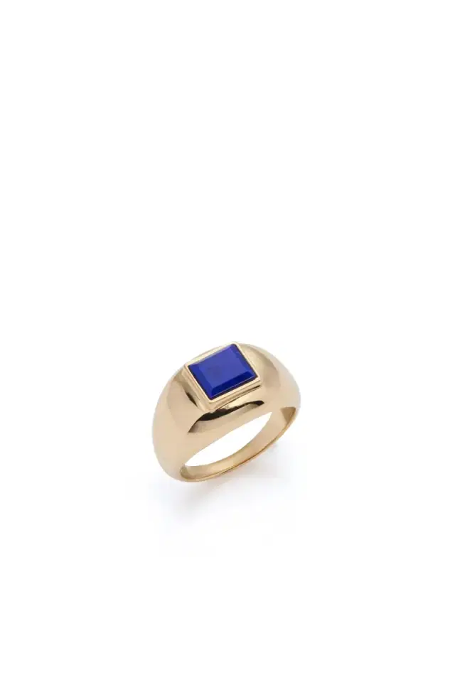 GABRIELA HEARST Medium Ring in 18K Yellow Gold & Lapis Stone