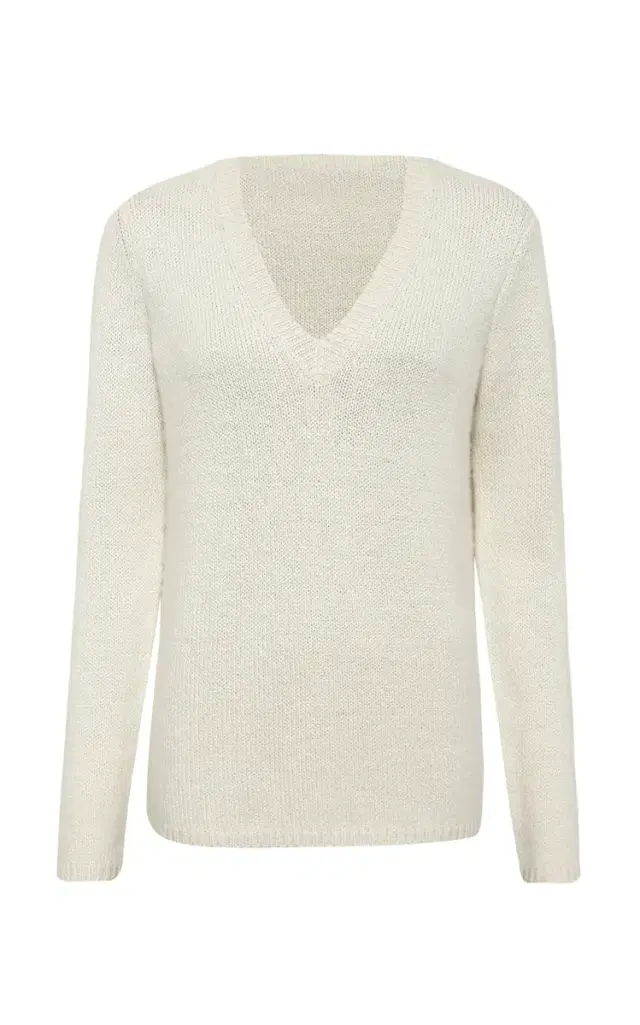 Gabriela Hearst Isiah Knit V-Neck Sweater in  Cashmere