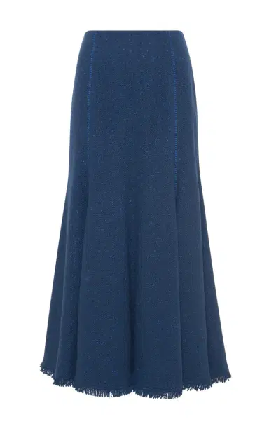 Gabriela Hearst Amy Midi Skirt in Electric Navy Speckled Cashmere | Thumbnail 1 Gabriela Hearst Amy Midi Skirt in Electric Navy Speckled Cashmere | Thumbnail 1