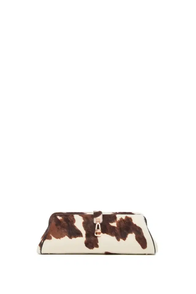 Gabriela Hearst Paola Clutch in  Cognac Multi Pony Hair
