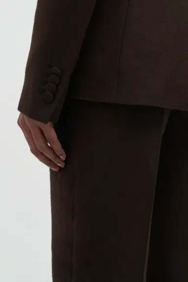 Gabriela Hearst Vesta Flare Pant in Chocolate Winter Silk | Thumbnail 5 Gabriela Hearst Vesta Flare Pant in Chocolate Winter Silk | Thumbnail 5