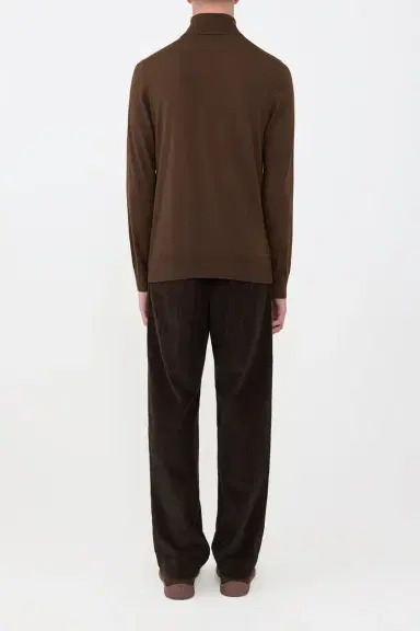 Gabriela Hearst Jermaine Knit Turtleneck in Chocolate Merino Wool | Thumbnail 4 Gabriela Hearst Jermaine Knit Turtleneck in Chocolate Merino Wool | Thumbnail 4