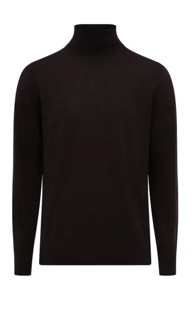 Gabriela Hearst Jermaine Knit Turtleneck in Chocolate Merino Wool | Thumbnail 1 Gabriela Hearst Jermaine Knit Turtleneck in Chocolate Merino Wool | Thumbnail 1