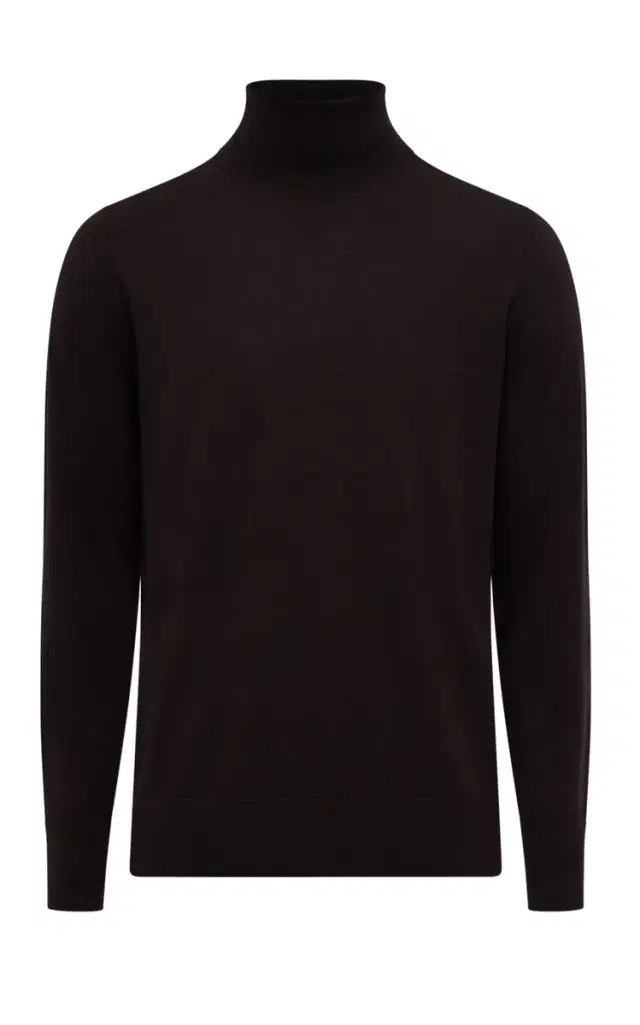 Gabriela Hearst Jermaine Knit Turtleneck in Chocolate Merino Wool