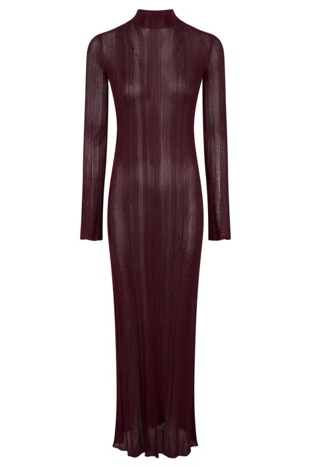 GABRIELA HEARST Atira Knit Maxi Dress in Bordeaux Silk