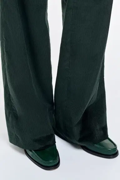 Gabriela Hearst Vesta Flare Pant in English Green Sea Island Cotton Corduroy | Thumbnail 7 Gabriela Hearst Vesta Flare Pant in English Green Sea Island Cotton Corduroy | Thumbnail 7