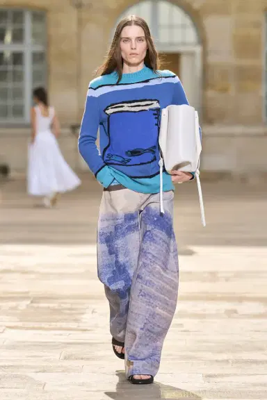 Gabriela Hearst Tarikel Knit Sweater in Water Multi Cashmere | Thumbnail 2