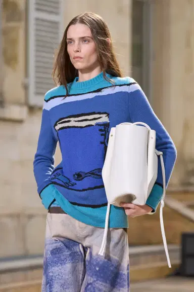 Gabriela Hearst Tarikel Knit Sweater in Water Multi Cashmere | Thumbnail 3