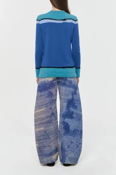 Gabriela Hearst Tarikel Knit Sweater in Water Multi Cashmere | Thumbnail 6