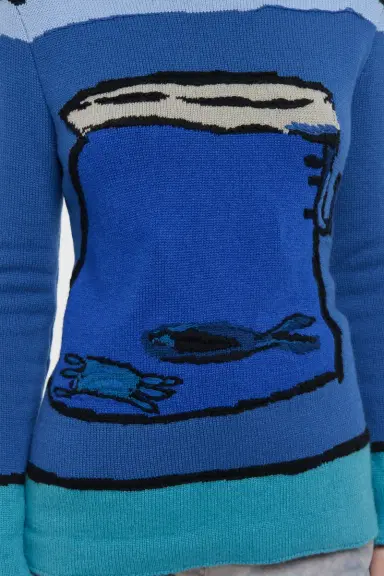 Gabriela Hearst Tarikel Knit Sweater in Water Multi Cashmere | Thumbnail 8