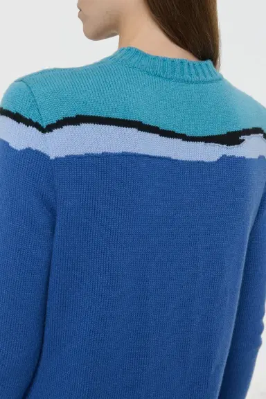 Gabriela Hearst Tarikel Knit Sweater in Water Multi Cashmere | Thumbnail 9