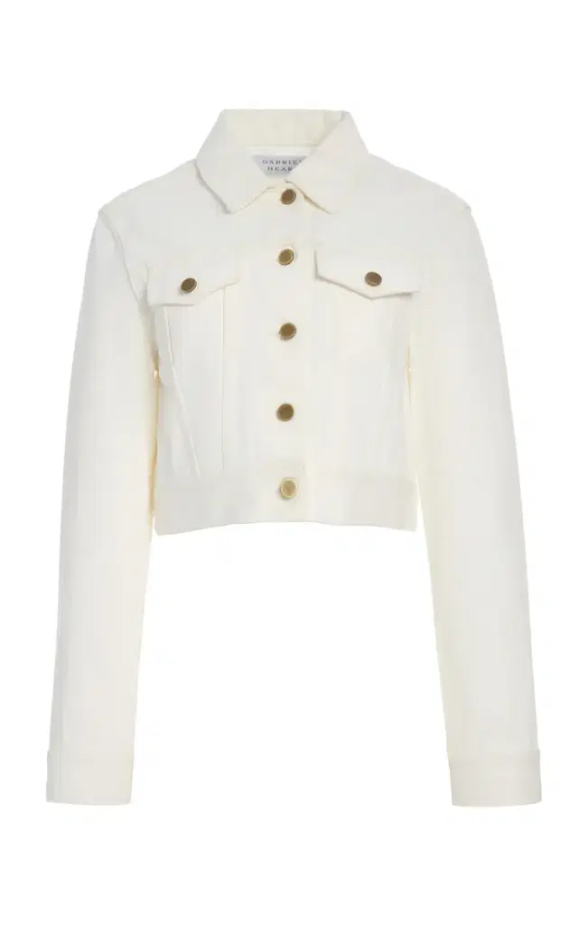 Gabriela Hearst Bronte Jacket in White Recycled Cotton Denim