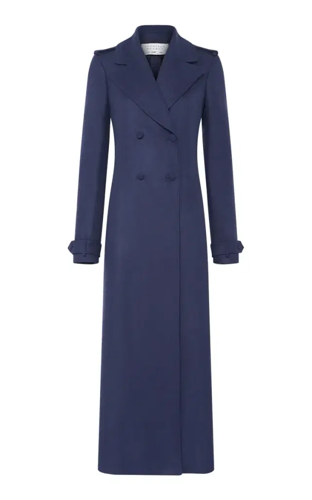 Gabriela Hearst Houstt Trench Coat in Navy Winter Silk