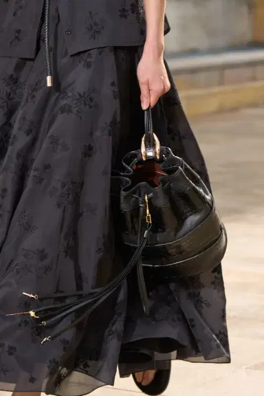 Gabriela Hearst Leonora Charm in Black Nappa Leather | Thumbnail 2