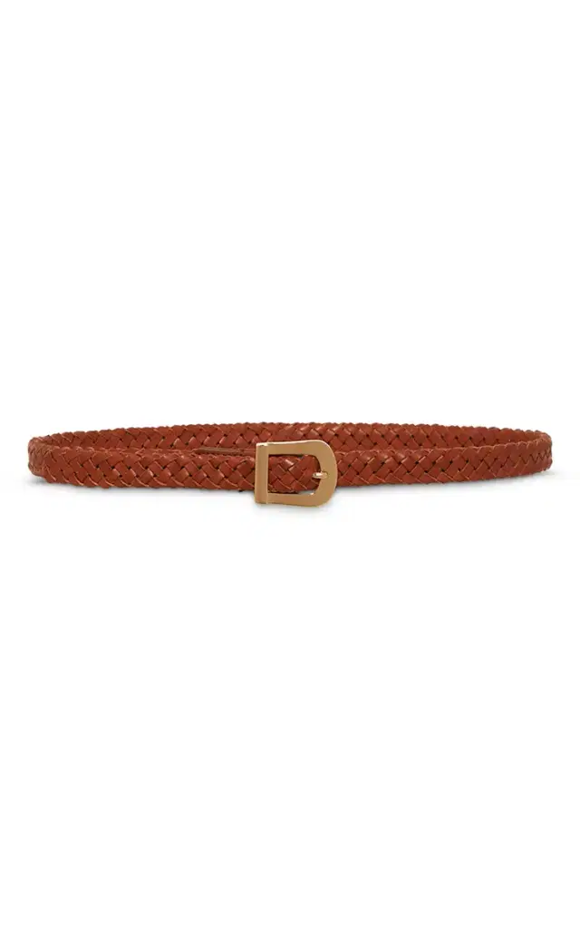 Gabriela Hearst Adler Braided Belt in Cognac Leather