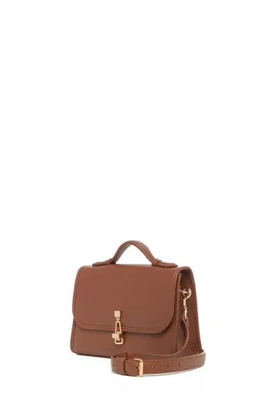 Gabriela Hearst Small Leonora Flap Bag in Cognac Nappa Leather | Thumbnail 2